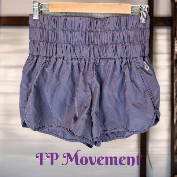 Free People Movement Womens The Way Home Shorts Sz M Purple Athletic - Picture 1 of 15